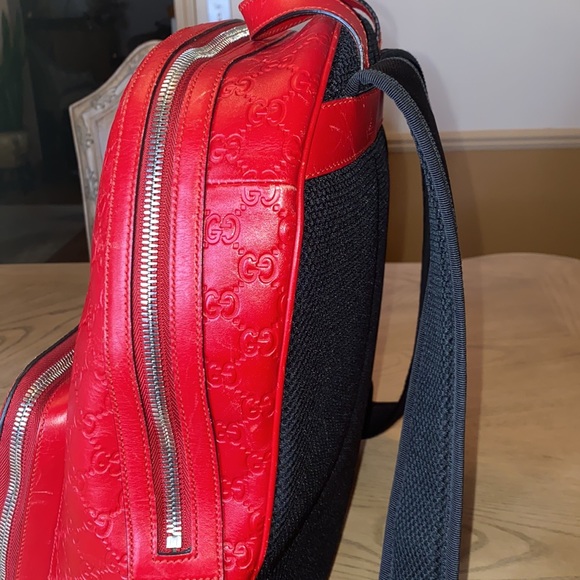 ❤️ Authentic Red Guccissima Leather Backpack - Picture 6 of 17